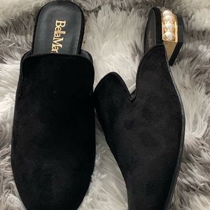 Cute Mule Slides- Candy Pearl and Black Brand New